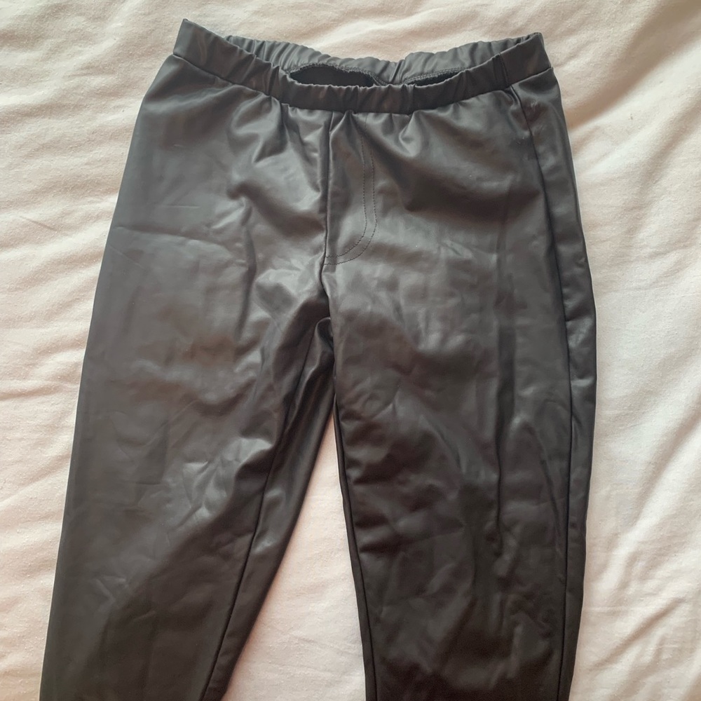 pleather leggings